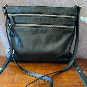 Margot leather double zip crossbody